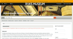 Desktop Screenshot of library.rijksmuseum.nl