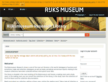 Tablet Screenshot of library.rijksmuseum.nl